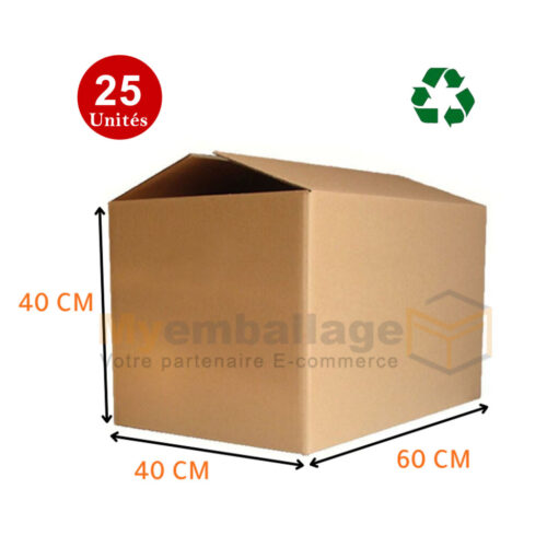 Carton d'emballage Recyclé 60x40x40cm – Image 4