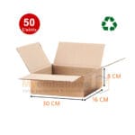 Carton d'emballage Recyclé 30x16x8cm