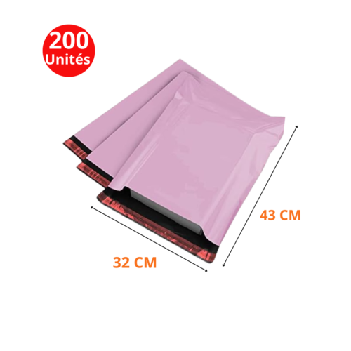 Sachets d’expédition 43x32cm en rose – Image 2