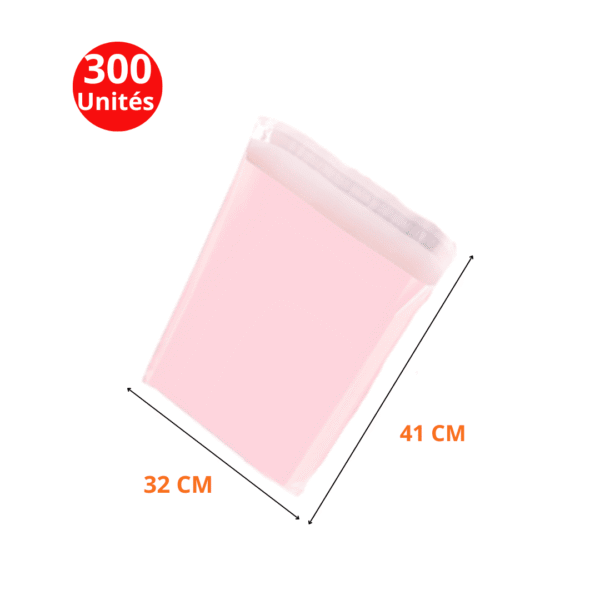 Sachets d’expédition 41x32cm en rose bébé