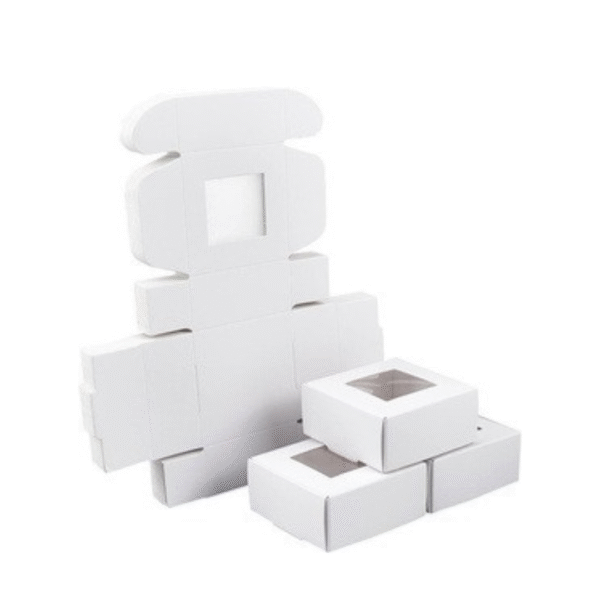 boites valise avec fenêtre Blanc 20x20x8 cm