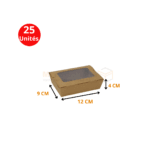 boites fenêtre kraft 12x9x4 cm