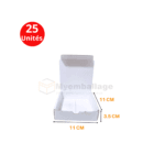 Boites valise 11x11x3cm en blanc