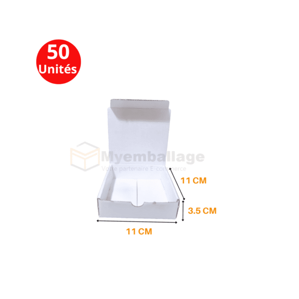 Boites valise 11x11x3cm en blanc