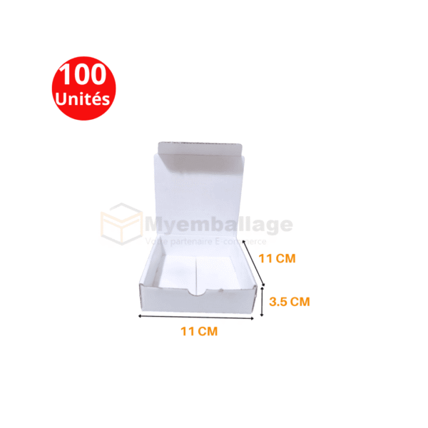 Boites valise 11x11x3cm en blanc
