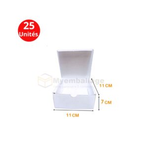 Boites valise 11x11x7cm en blanc