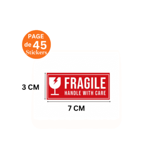 Stickers Fragile 7x3cm