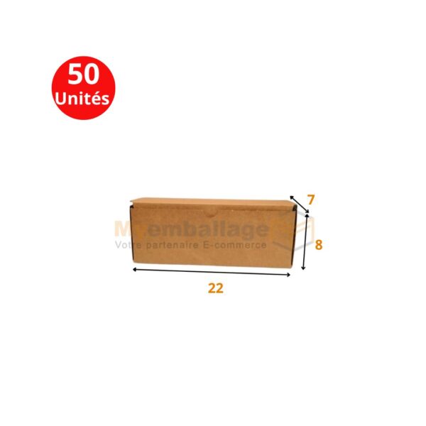 Boites valise 22x7x8cm en kraft