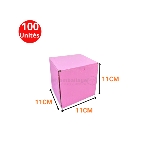 Boites valise 11x11x11cm en rose