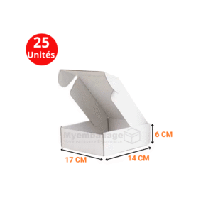 Boites valise 17x14x6cm en blanc
