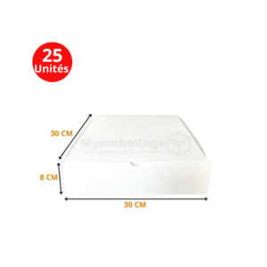 Boites valise 30x30x8cm en blanc
