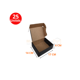 Boites valise 17x14x6cm en noir