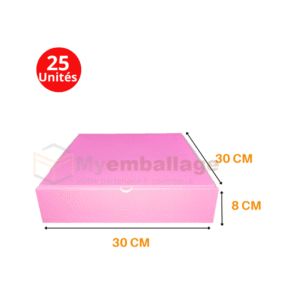 Boites valise 30x30x8cm en rose