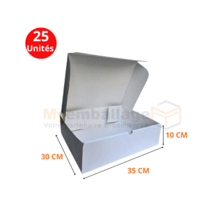 Boites valise 35x30x10cm en blanc
