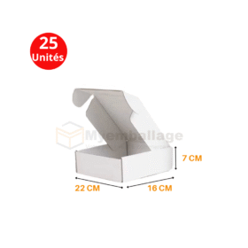 Boites valise 22x16x7cm en blanc