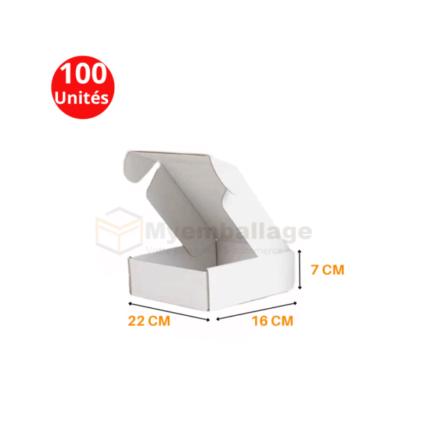 Boites valise 22x16x7cm en blanc