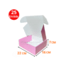 Boites valise 22x16x7cm en rose