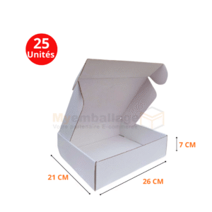Boites valise 26x21x7cm en blanc