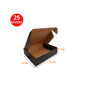 Boites valise 22x16x7cm en noir