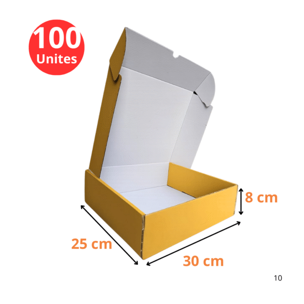 Boites valise 30x25x8cm en jaune