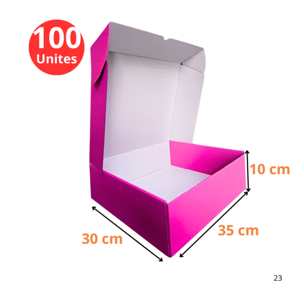 Boites valise 35x30x10cm en rose