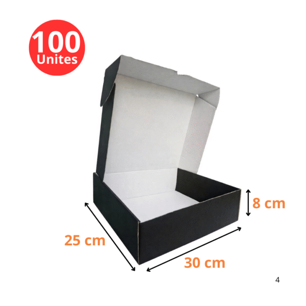 Boites valise 30x25x8cm en noir