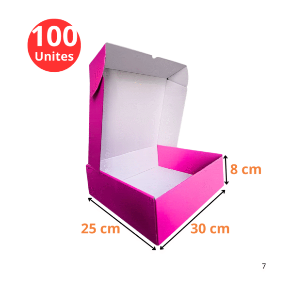 Boites valise 30x25x8cm en rose