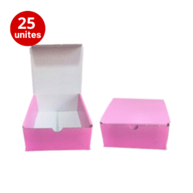 Boites valise 11x11x5cm en rose