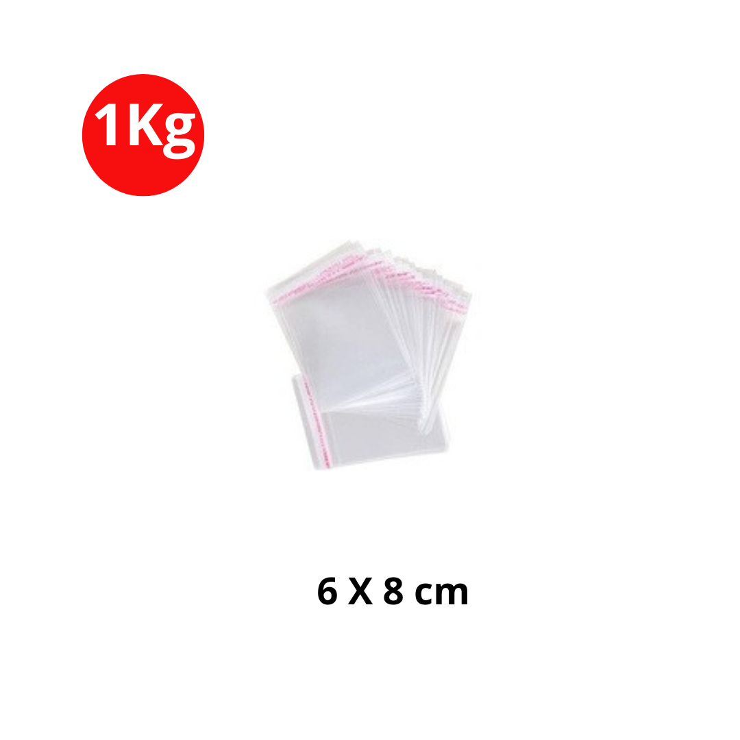 Sachets cellophane transparents avec fermeture adhésive 6 x 8
