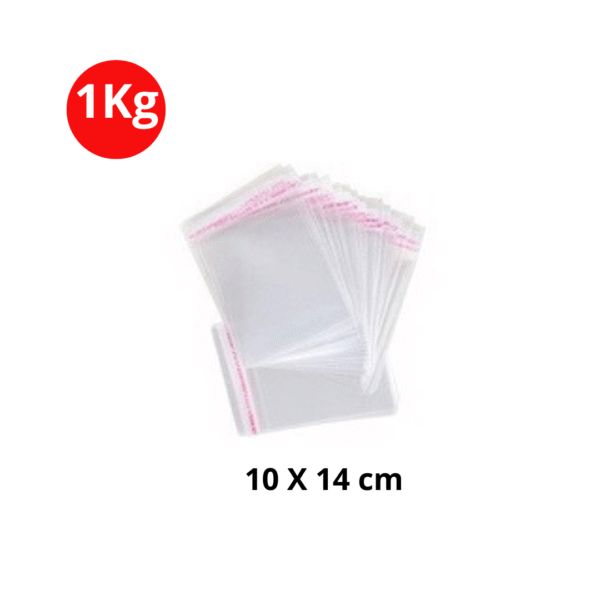 Sachets cellophane transparents avec fermeture adhésive 10 x 14