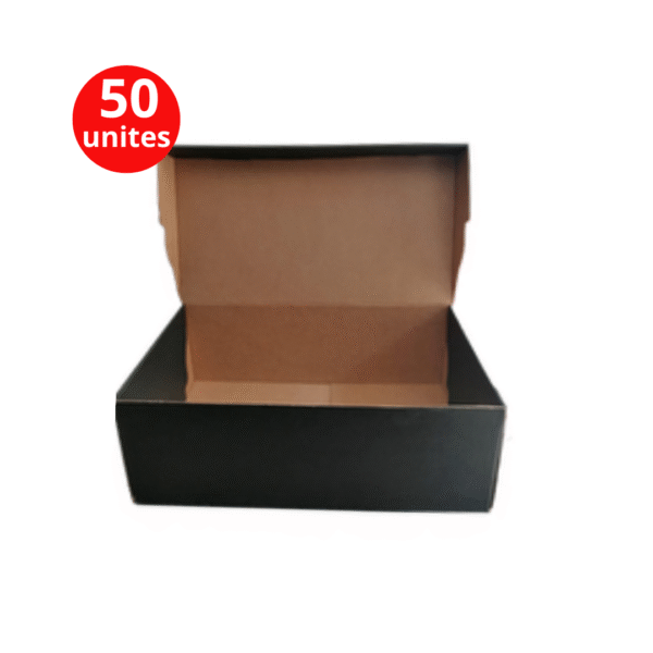 Boîte valise en carton 35 X 19 X 12 pour chaussures – Coffret couleur noir