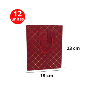 Sac cadeau prestige 18x23 Grenat