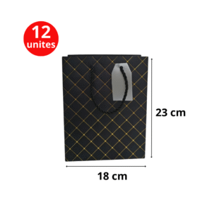 Sac cadeau prestige 18x23 Bleu nuit