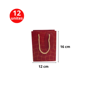 Sac cadeau prestige 12x16 Grenat