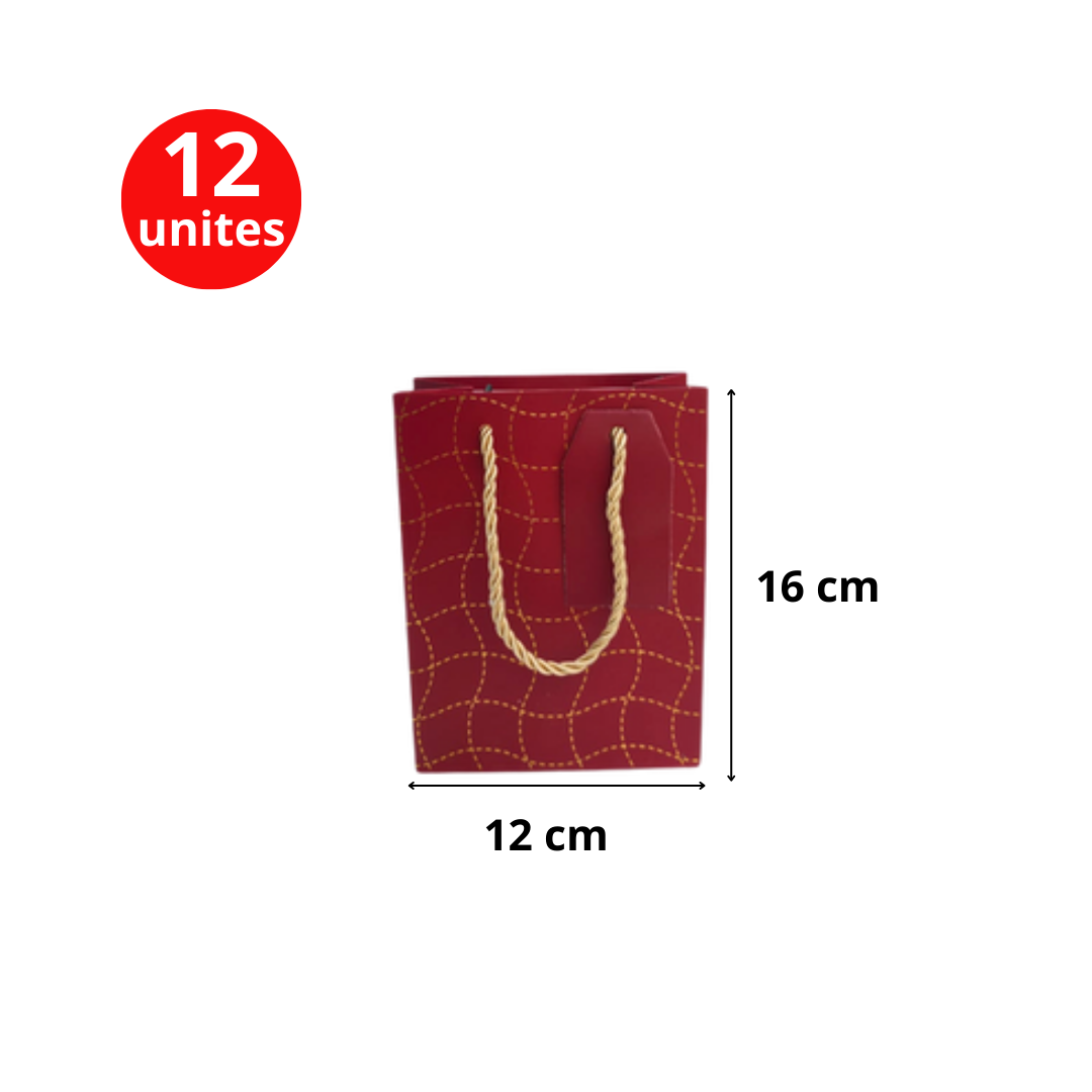 Sac cadeau prestige 12×16 Grenat