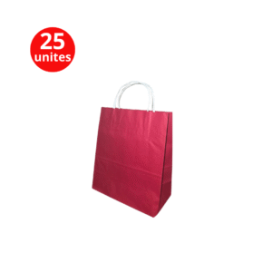Sac en papier size 18x22x7 Rouge