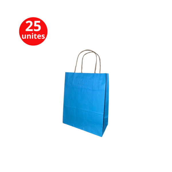 Sac en papier size 18x22x7 Bleu