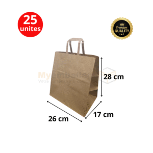 Sac en papier size 28x26x17 kraft