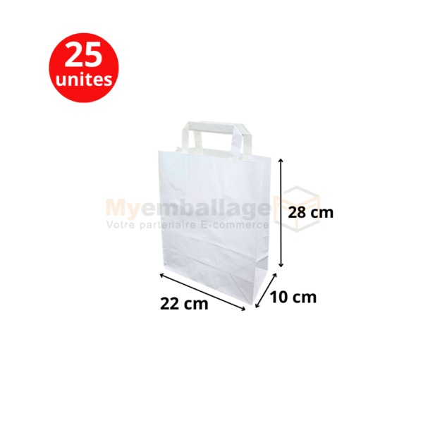 Sac en papier size 28x26x17 Blanc