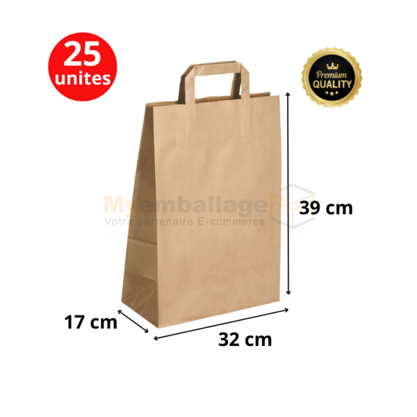 Sac en papier size 39x32x17 kraft