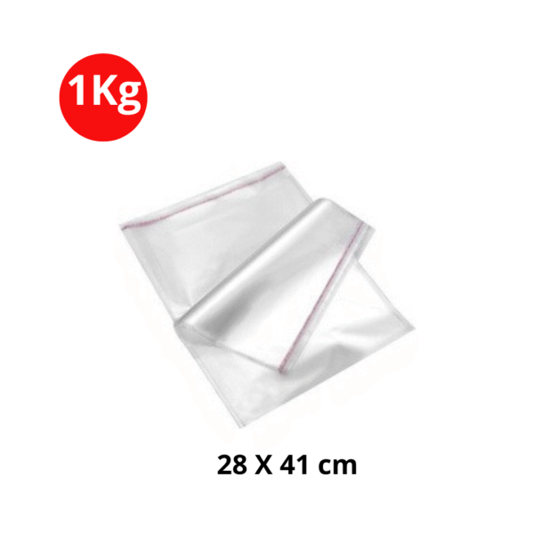 Sachets cellophane transparents avec fermeture adhésive 28 x 41