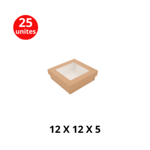 Boîte fenêtre kraft 12 x 12 x 5